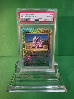 2002 POKEMON NIDORAN REVERSE FOIL LEGENDARY COLLECTION 83/110 PSA 6 - Image 1