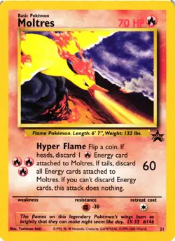 Pokemon TCG Moltres Wizards Black Star Promos 21 Regular Promo LP - Image 1