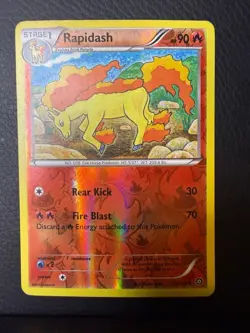 Rapidash Uncommon Steam Siege Reverse Holo 17/114 HP Pokemon - Image 1