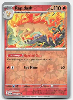 Rapidash Uncommon Destined Rivals Reverse Holo 030/182 NM/M Pokemon - Image 1