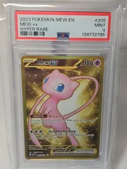 POKEMON 2023 Mew En 151 Hyper Rare MEW EX #205 PSA 9 Mint RARE 🔥🔥 - Image 1