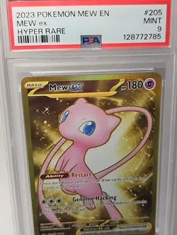 POKEMON 2023 Mew En 151 Hyper Rare MEW EX #205 PSA 9 Mint RARE 🔥🔥 - Image 5