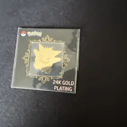 GENGAR 24k Gold Plated Sticker Korean Striking Popping Candy Pokemon NM - Image 3