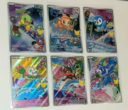 Pokemon First Partner Promo Lot Rowlet Litten Popplio Piplup Chimchar - Image 3