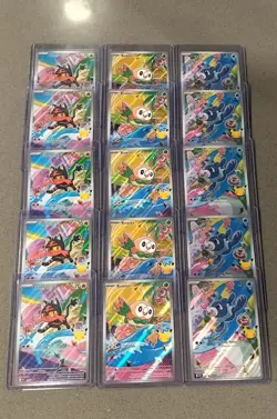 First Partner 2026 Pokemon TCG Promo Holo Lot: Rowlet Litten Popplio Lot of 5 - Image 1