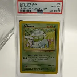 2002 Pokemon Legendary Collection Bulbasaur #68 PSA 10 MINT - Image 1