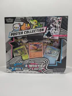 Pokemon TCG SV10.5 Black Bolt & White Flare Unova Poster Collection Box Sealed - Image 1
