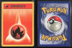 Fire Energy 98/102 Common Base Set Unlimited Pokemon Lightly Played - Image 3