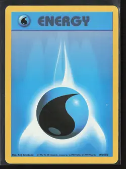 Water Energy 102/102 Common Base Set Unlimited Pokemon Lightly Played - Image 1