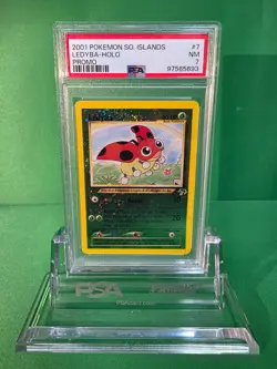2001 POKEMON SOUTHERN ISLANDS LEDYBA HOLO PROMO PSA 7 - Image 1