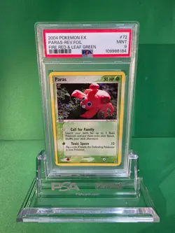 2004 POKEMON EX PARAS REVERSE FOIL FIRE RED & LEAF GREEN 72/112 PSA 9 - Image 1