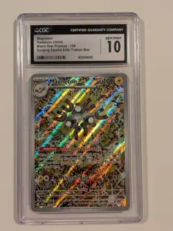 Pokemon TCG CGC GEM MINT 10 Magneton SVP 159 Black Star Promo Surging Sparks - Image 1