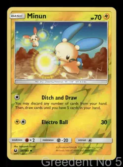 Minun 54/168 Uncommon Celestial Storm Pokemon Reverse Holo Lightly Played - Image 1