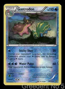 Gastrodon 29/114 Rare Steam Siege Pokemon Reverse Holo Lightly Played - Image 1