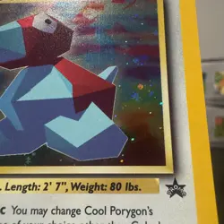 Pokemon TCG Cool Porygon 15 Holo Black Star Promo SWIRL 💫 - Image 2