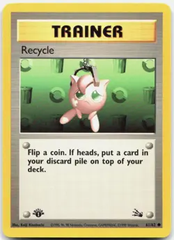 Pokemon TCG Recycle Fossil Common 61/62 1st Edition - Image 1