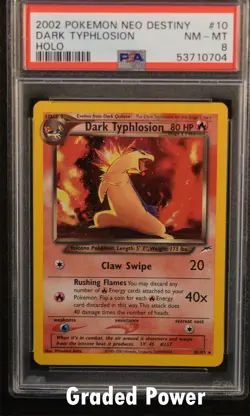 Neo Destiny Unlimited Dark Typhlosion PSA 8 HOLO 10/105 Pokemon (0704) - Image 1