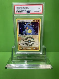 2004 POKEMON EX FIRE RED & LEAF GREEN 9 NIDOQUEEN-REVERSE FOIL PSA 9 - Image 1