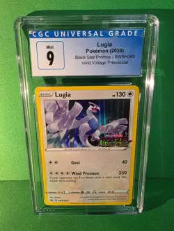 POKEMON 2020 LUGIA BLACK STAR PROMO SWSH069 VIVID VOLTAGE PRERELEASE CGC 9 - Image 1