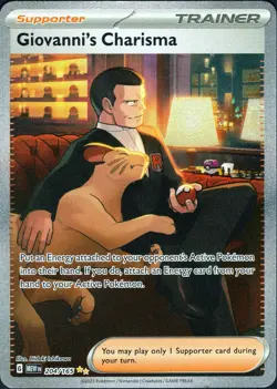Giovanni’s Charisma 204/165 SIR - Scarlet & Violet: 151 - Mint - Pokemon TCG - Image 1