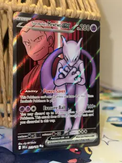 Pokemon TCG Team Rocket's Mewtwo EX 213/182 FULL ART Destined Rivals English NM+ - Image 1