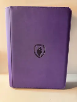 TCG Card Binder Purple 9-Pocket Zip Album - Card Holder Pokemon / MTG / OnePiece - Image 1