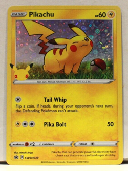 Pikachu SWSH039 Holo - Pokemon 25th Anniversary General Mills Promo - Image 1