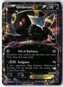 Umbreon EX ⭐ 55/124 Holo EX Rare Fates Collide 2016 Pokemon NM - Image 1