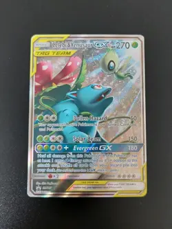 Pokemon TCG Celebi & Venusaur GX SM167 Tag Team Tin Black Star Promo NM - Image 1