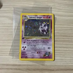 2000 POKEMON GYM HEROES HOLO 1ST EDITION #14 SABRINA'S GENGAR *VERY DAMAGED* - Image 1