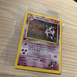 2000 POKEMON GYM HEROES HOLO 1ST EDITION #14 SABRINA'S GENGAR *VERY DAMAGED* - Image 4
