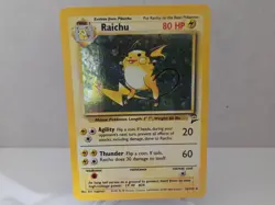 2000 Pokemon TCG Raichu Base Set 2 16/130 Holo Rare - Image 1