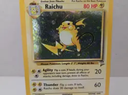 2000 Pokemon TCG Raichu Base Set 2 16/130 Holo Rare - Image 3