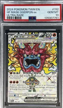 Pokemon Twilight Masquerade ** HF MASK OGERPON ex ** #192 Ultra Rare💎 PSA 10 💎 - Image 1