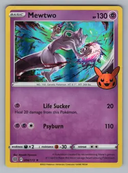 Mewtwo 056/172 [Halloween Stamped] Rare Holo Trick or Trade 2022 Pokemon TCG - Image 1