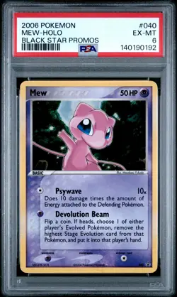Mew Holo 040 Black Star Promos Pokemon PSA 6 - Image 1
