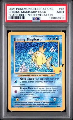 2021 POKEMON CELEBRATIONS CLASSIC COLLECTION #66 SHINING MAGIKARP-HOLO PSA 9 - Image 1