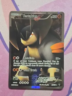 Pokemon Terrakion 99/101 Noble Victories Full Art Ultra Rare Holo MP - Image 1