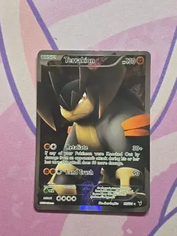Pokemon Terrakion 99/101 Noble Victories Full Art Ultra Rare Holo MP - Image 3