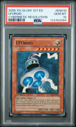 2005 YU-GI-OH! CRV-CYBERNETIC REVOLUTION 1ST ED #EN010 UFOROID PSA 10 - Image 1