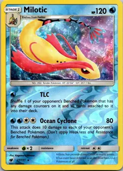 Pokemon Crimson Invasion Milotic Reverse Holo 27/111 - Image 1