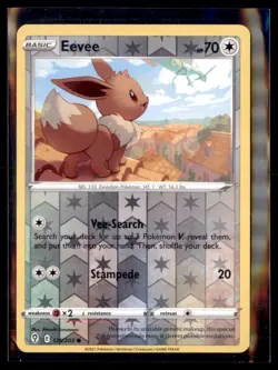 Pokemon Eevee 125/203 Evolving Skies 2 card lot Reverse Holo 2 card lot - Image 1