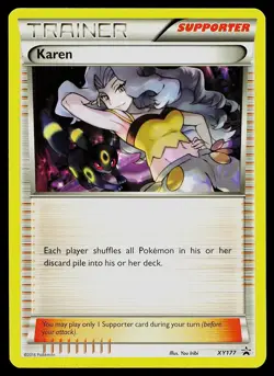 Pokemon Card - Karen XY Promo XY177 Promo - Image 1