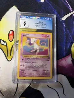 Pokemon TCG Mew Black Star Promo #8 Pokemon League CGC 9 Graded Card 2000 - Image 1