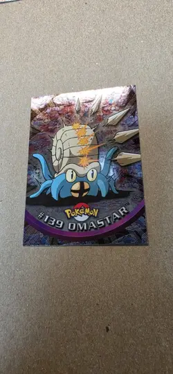 2000 Pokemon Topps Series 3 Omastar Holographic Holo Foil Card - Image 1