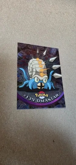 2000 Pokemon Topps Series 3 Omastar Holographic Holo Foil Card - Image 2