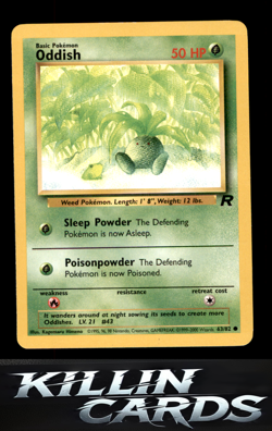 Oddish 63/82 Common Team Rocket Pokemon Card LP - Image 1