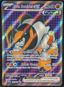 Iron Boulder EX Temporal Forces Full Art Ultra Rare Pokemon Card 192/162 (NM) - Image 1