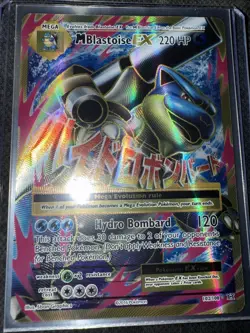 Pokemon TCG M Blastoise EX Full Art Holo Ultra Rare Card 102/108 Evolutions - Image 1