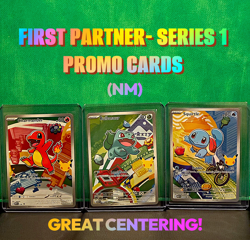 2026 FIRST PARTNER COLLECTION- SERIES 1 PROMO CARDS- CHARMANDER, BULBA, SQUIRTLE - Image 1